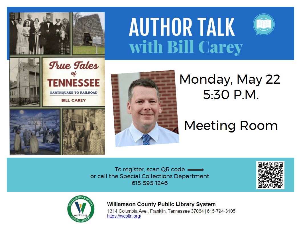 Book Talk with Bill Carey Franklin, TN Library