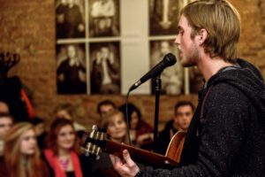 Singers and songwriters event in downtown Franklin, Tennessee.