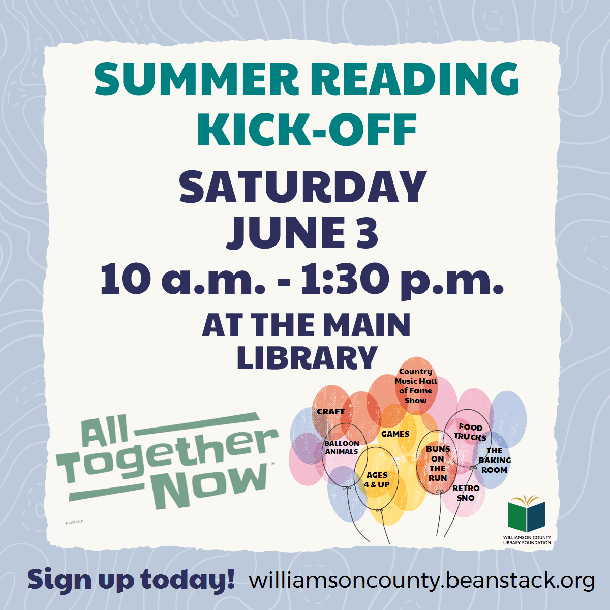 Summer Reading Kickoff Celebration in Franklin, TN, enjoy carnival-style games, food trucks, and fun activities!