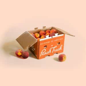 The Peach Truck Nashville, Franklin_Fresh Peaches in Box.