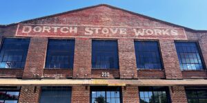 Factory at Franklin Dorch Stove Works sign, part of downtown Franklin Tennessee history.