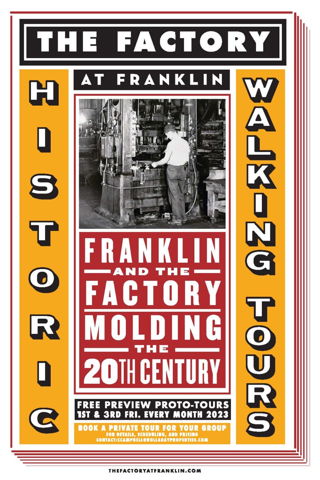 Downtown Franklin Historic Walking Tours - Franklin and The Factory- Molding the 20th Century.