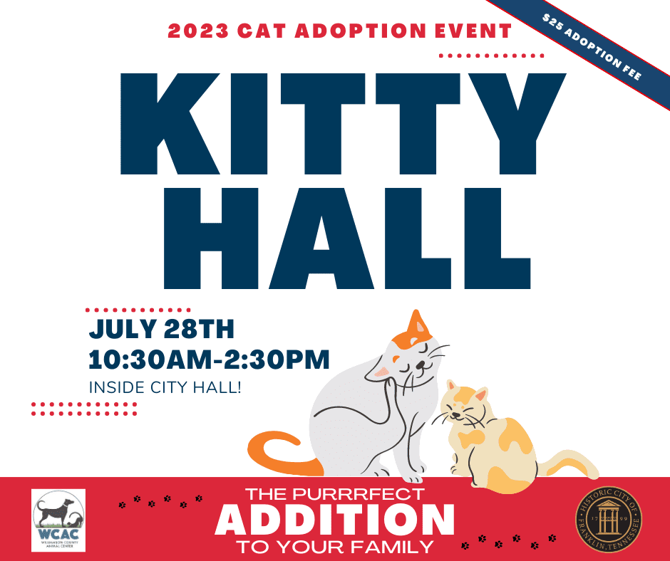 Franklin Announces 4th Annual Kitty Hall Adoption Event