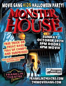 Movie Gang Kids Halloween Party and Movie Monster House Franklin, TN.