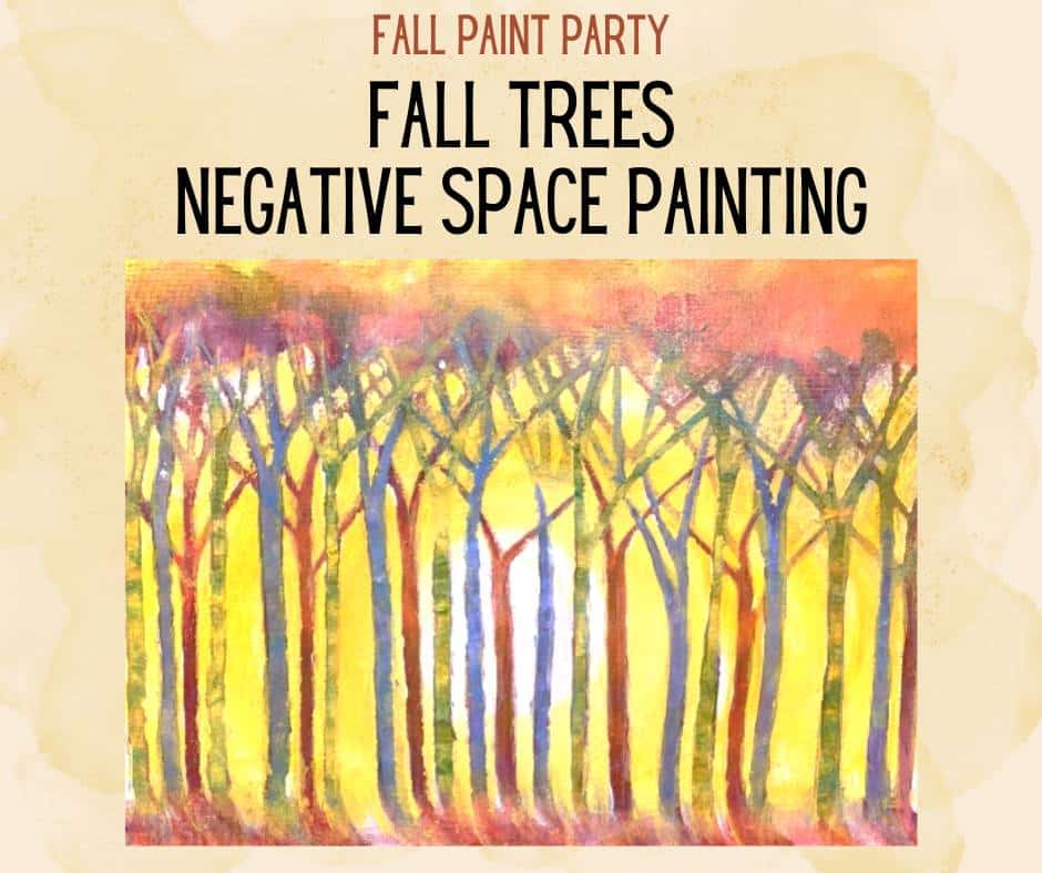 Fall Paint Party- Fall Trees Negative Space Painting Franklin TN