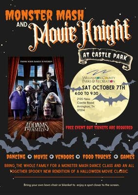 Williamson County Parks & Recreation - Monster Mash and Movie Knight 
