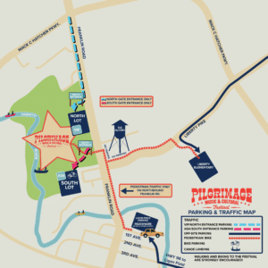 Pilgrimage Festival Parking Map