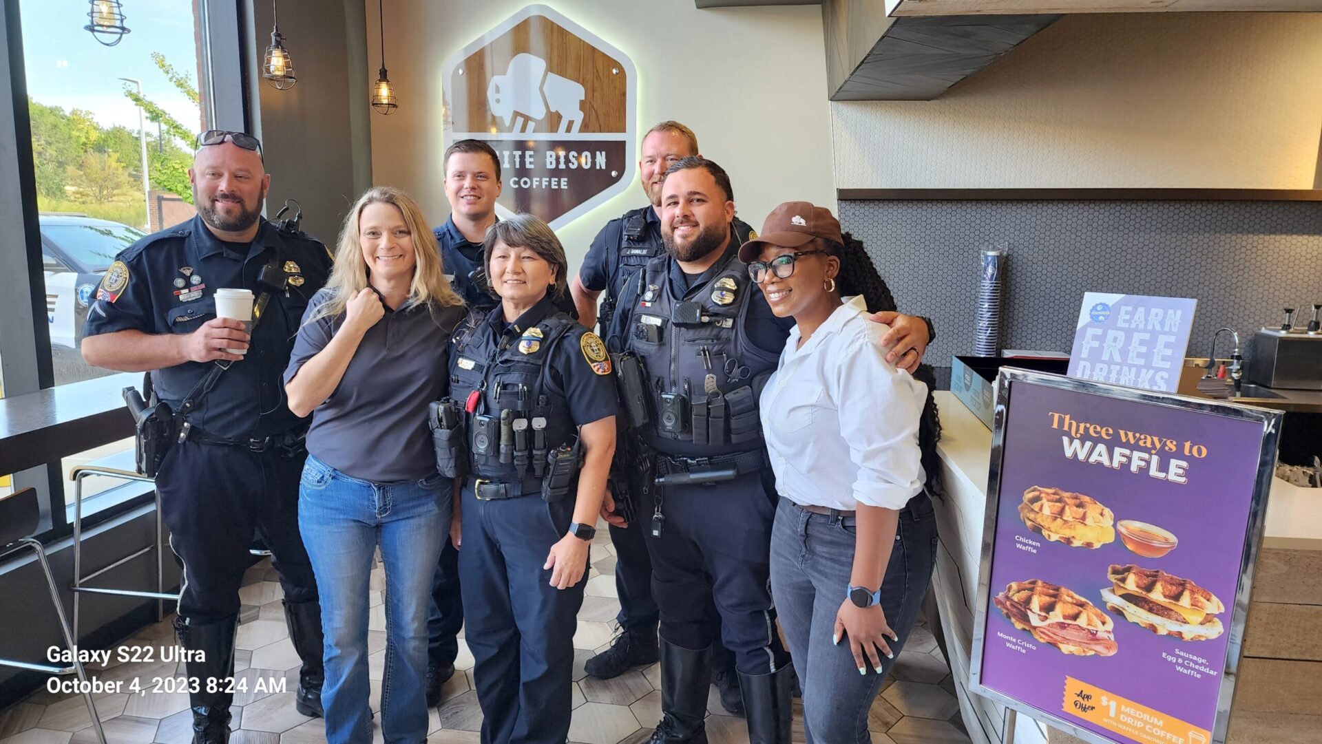 Coffee With a Cop at White Bison Coffee