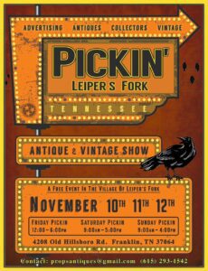 Pickin’ Leiper’s Fork Shopping Antique & Vintage Event in Franklin, Tennessee.