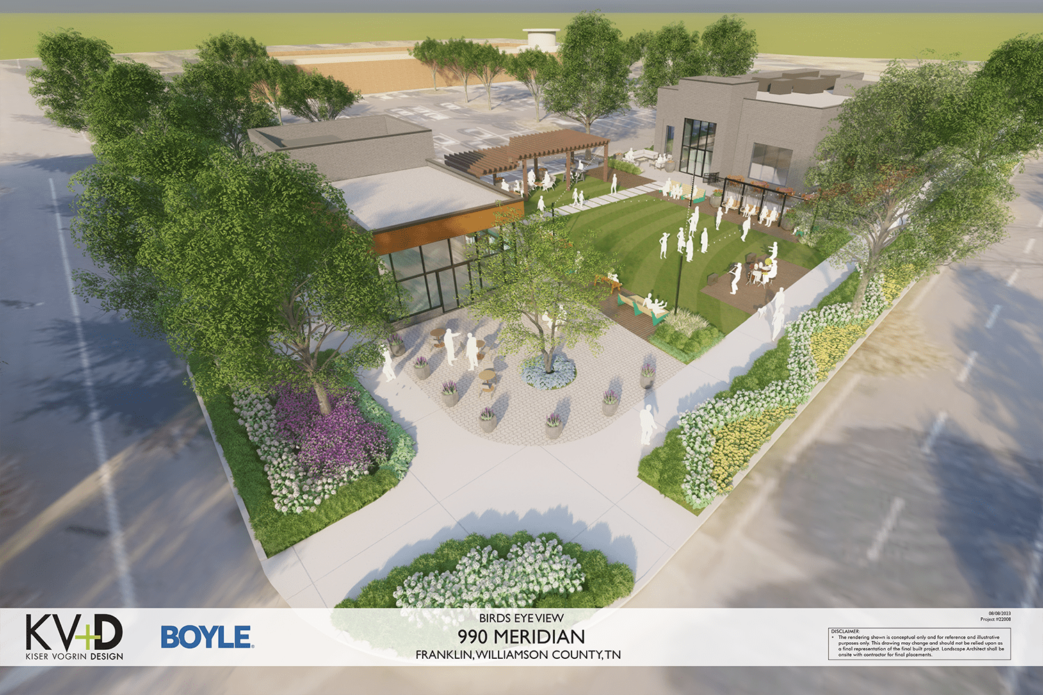 Meridian Cool Springs to Add Two Restaurants, Public Green Space-Plaza Renderings 2