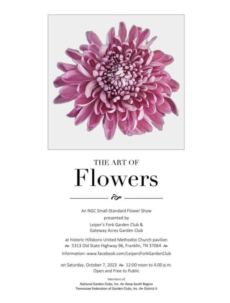 The Art of Flowers Event Leiper's Fork Tenn.
