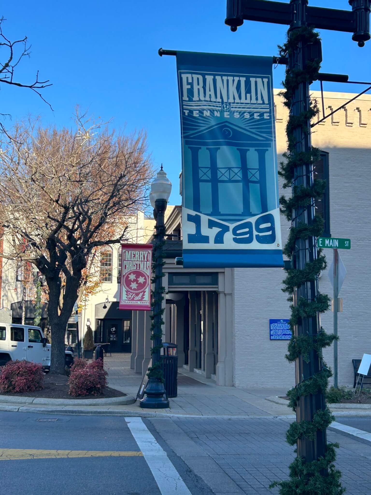 Downtown Franklin TN, Main Street Banner 1799