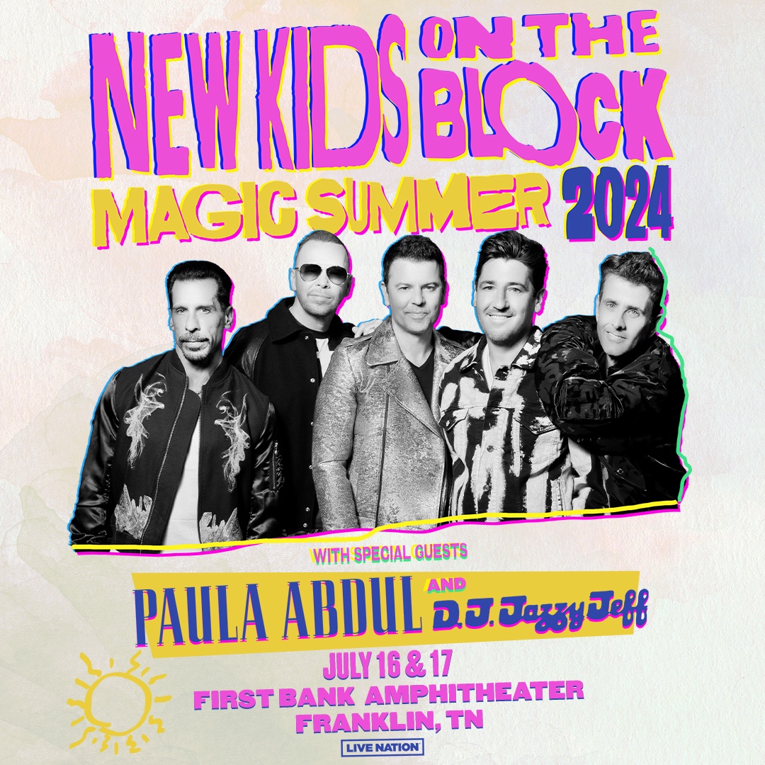 New Kids on the Block with special guests Paula Abdul and D.J. Jazzy Jeff in Franklin, Tennessee at FirstBank Amphitheater.