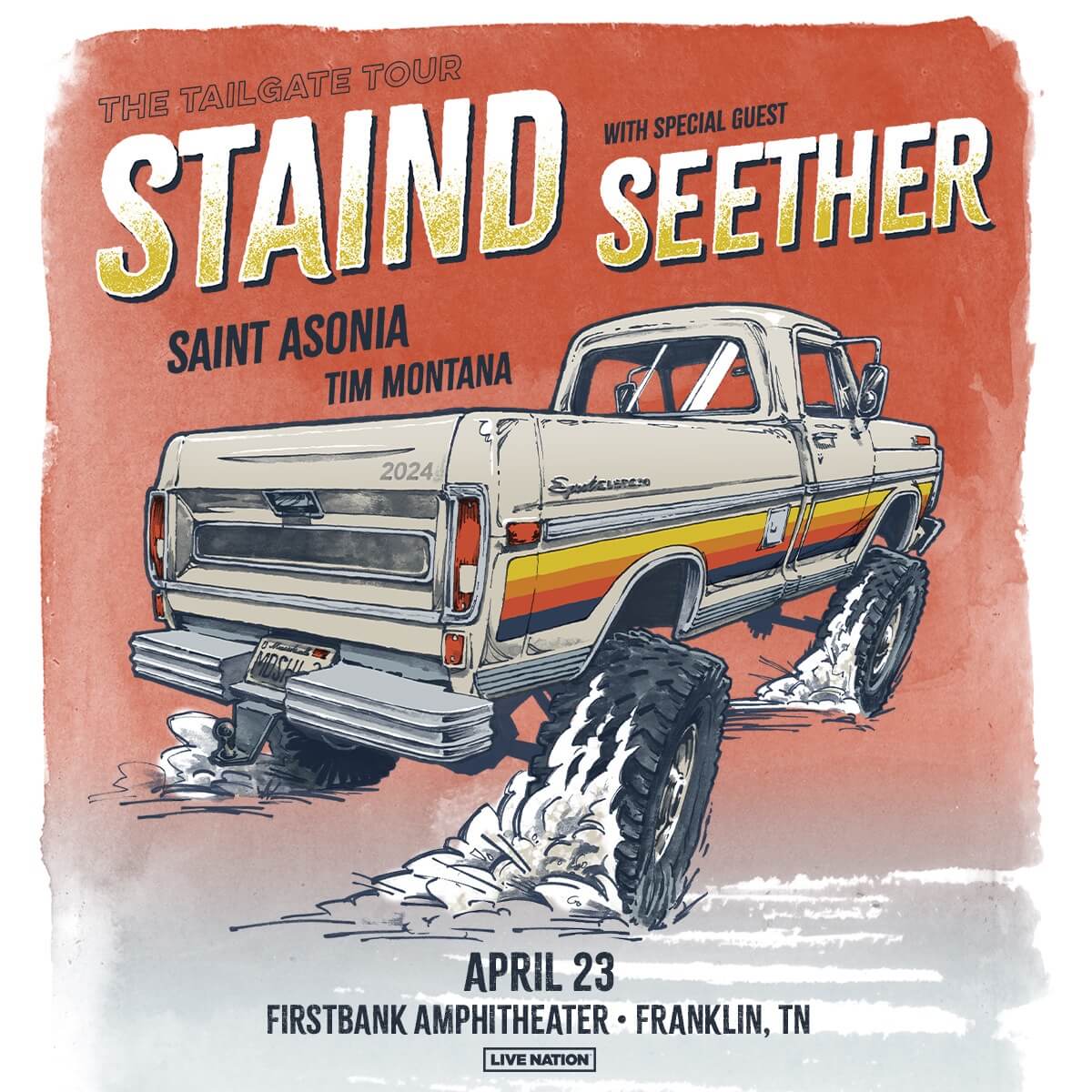 Staind the Tailgate Tour Concert Franklin TN at FirstBank Amphitheater.