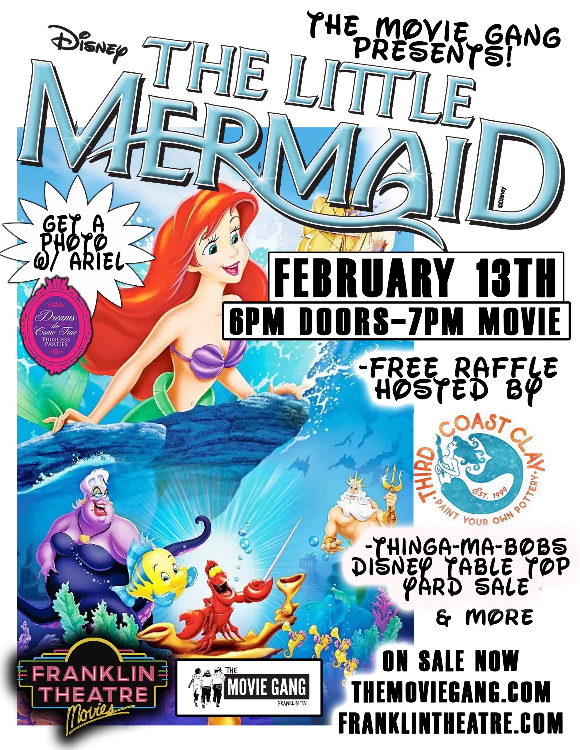 The Movie Gang Presents- The Little Mermaid Downtown Franklin Theatre