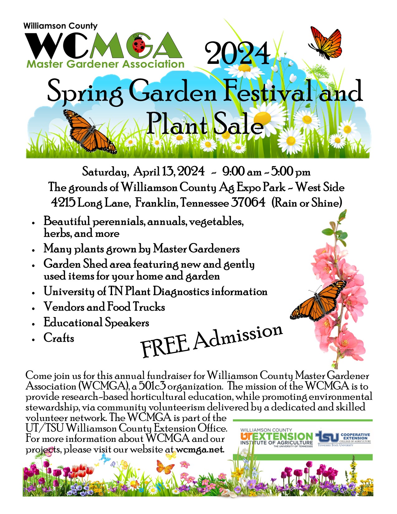 2024 Williamson County Master Gardener Association Garden Festival and Plant Sale.