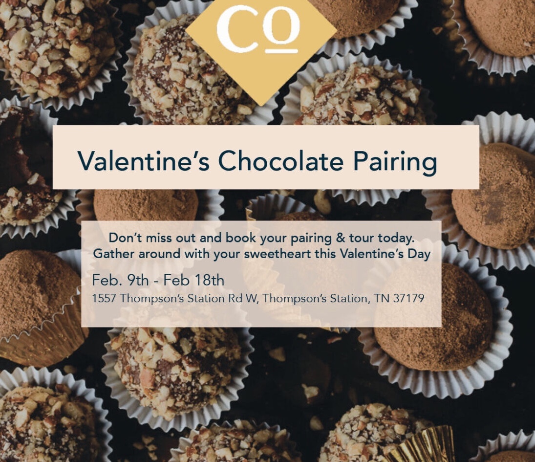 Bourbon x Chocolate Valentine Chocolate Pairing for Two Thompson's Station TN_ Company Distilling.