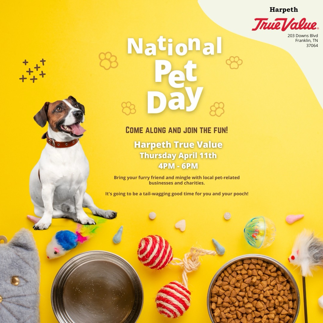 National Pet Day in Franklin at Harpeth True Value.