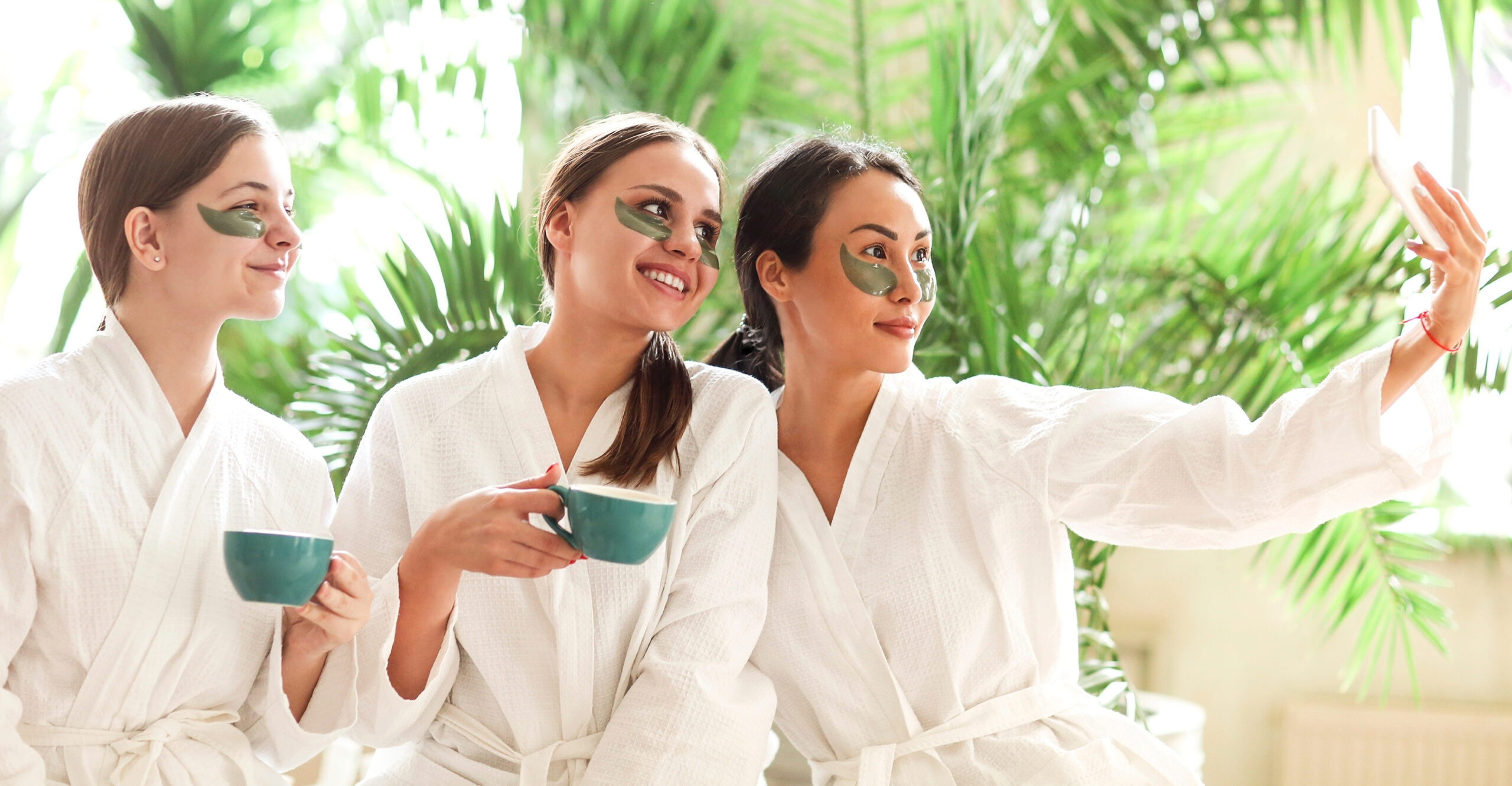 Women in a spa and salon in Franklin, Tennessee, enjoying spa services.
