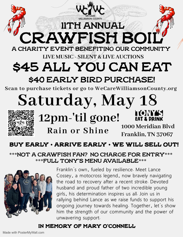 11th Annual Crawfish Boil Franklin, Tenn. 2024