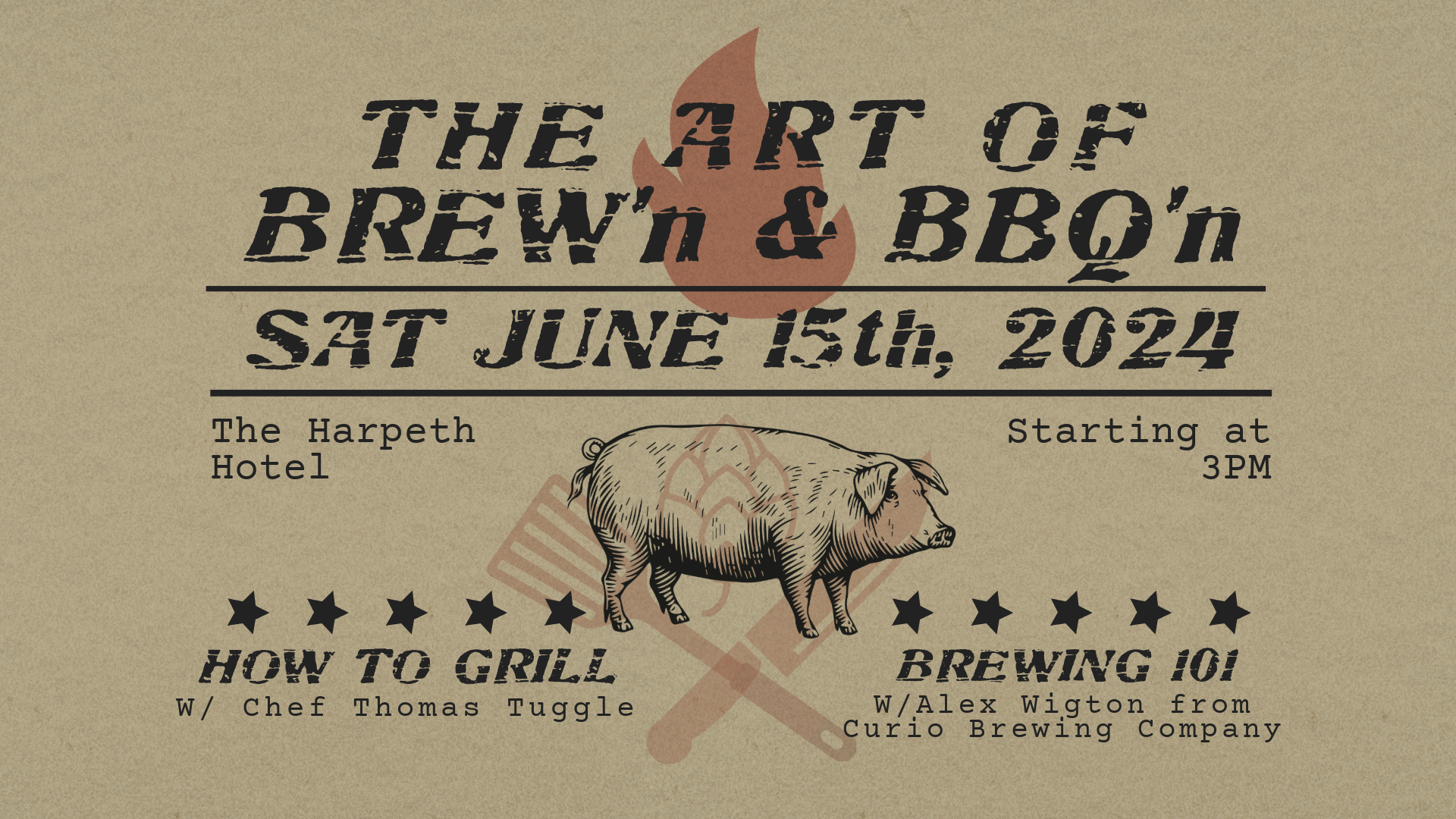 The Art of BREW'n & BBQ'n downtown Franklin event at The Harpeth Hotel.