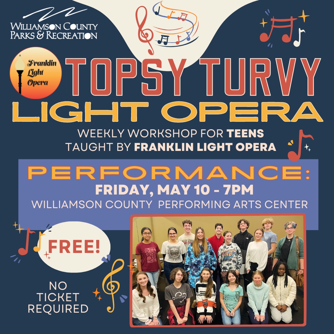 WCPR Children's Theatre & Franklin Light Opera present Topsy Turvy Light Opera Showcase.