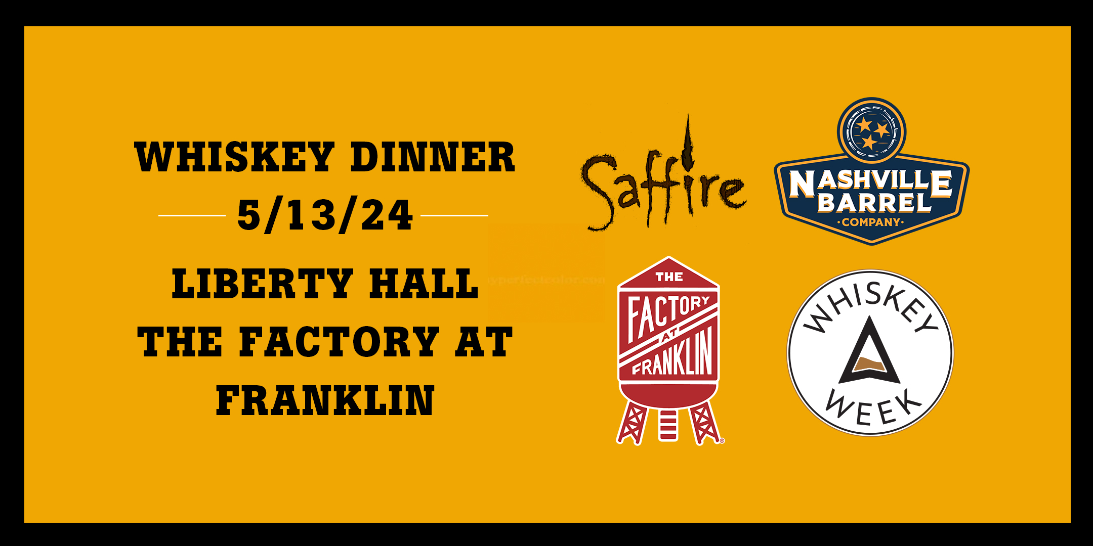 Whiskey Dinner in downtown Franklin, TN at Saffire Restaurant with Nashville Barrel Company.