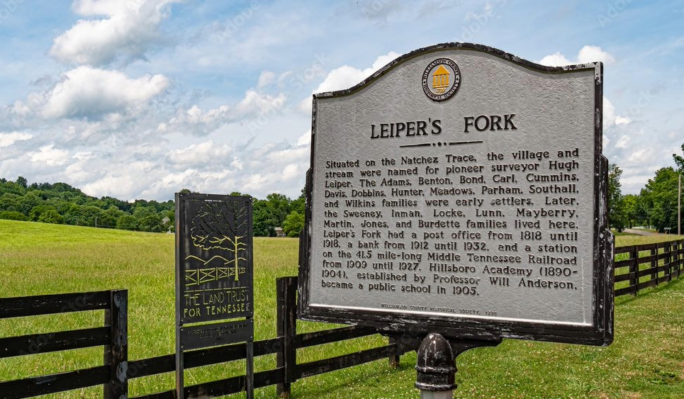 Leiper's Fork TN Historical Sign