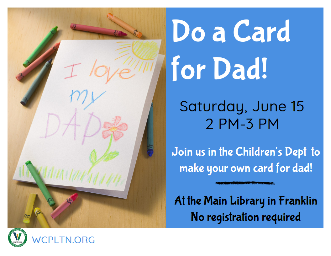 Do a Card for Dad Father's Day Event Franklin TN.