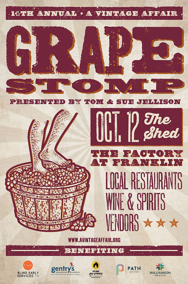 Grape Stomp Festival in downtown Franklin, held at The Factory at Franklin by A Vintage Affair.