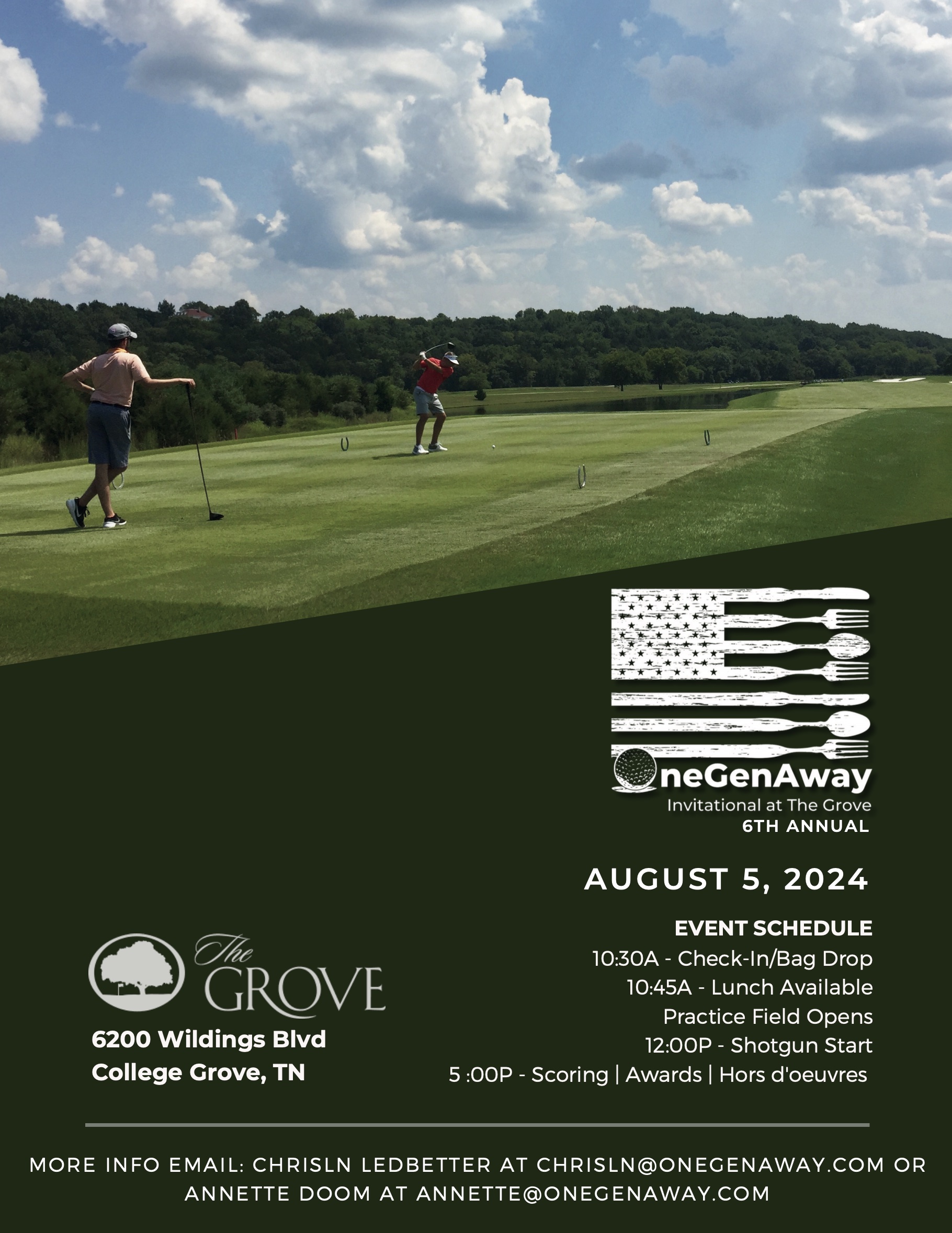 One Generation Away Golf Tournament in College Grove, TN.