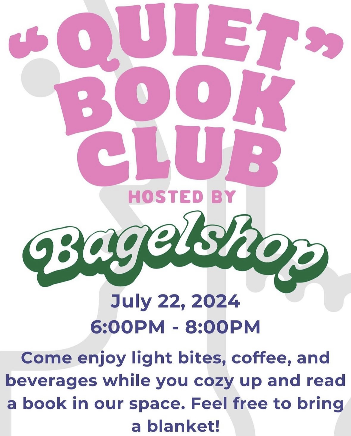 “Quiet Book Club at Bagelshop Nashville.