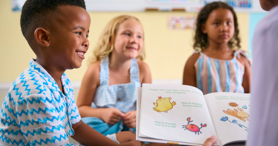 Story time at the libraryin Franklin, Tennessee, kids enjoying reading activities.