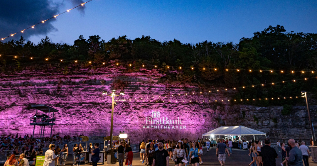 FirstBank Amphitheater at night