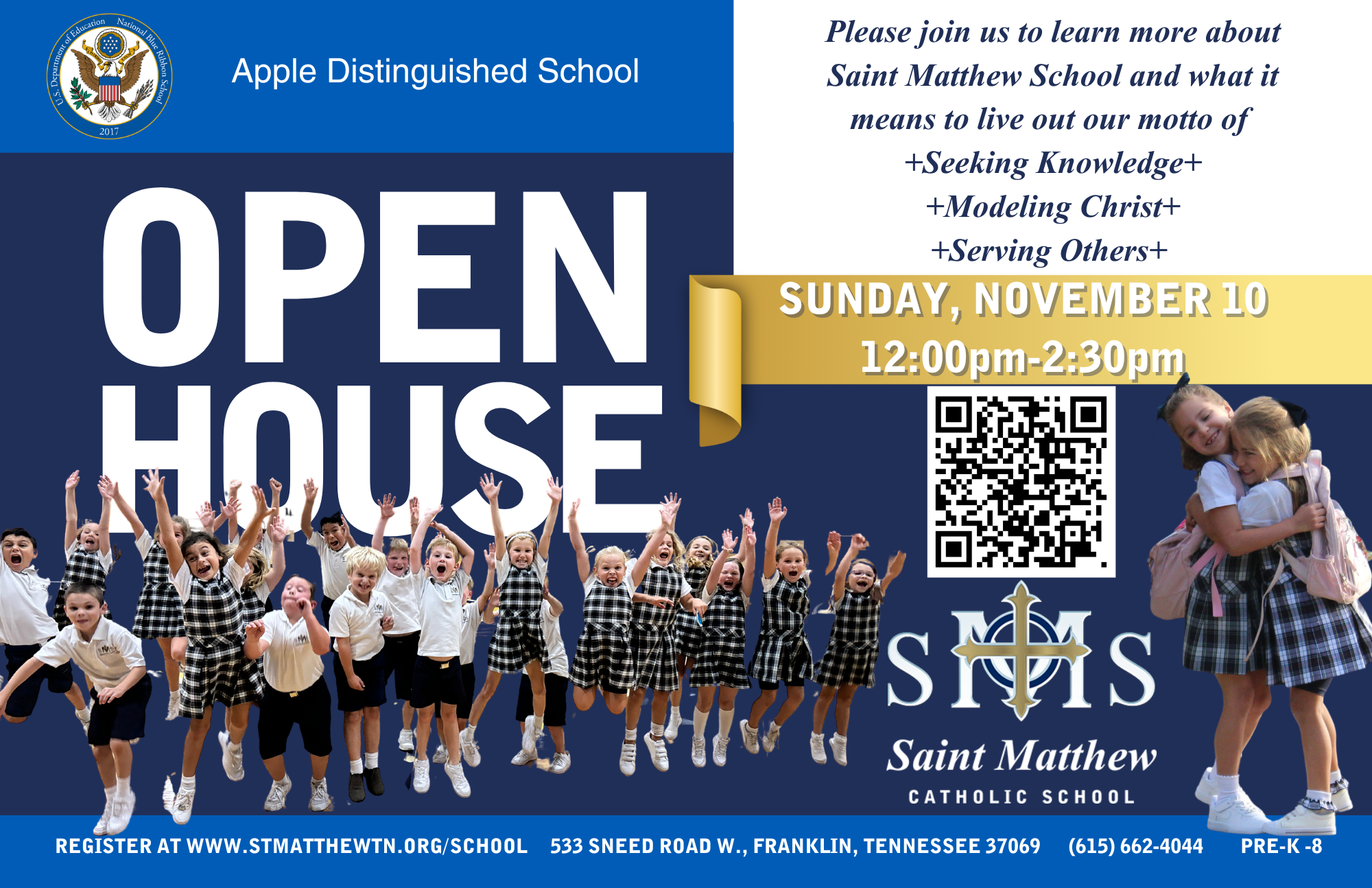 Saint Matthew School Open House in Franklin, TN.