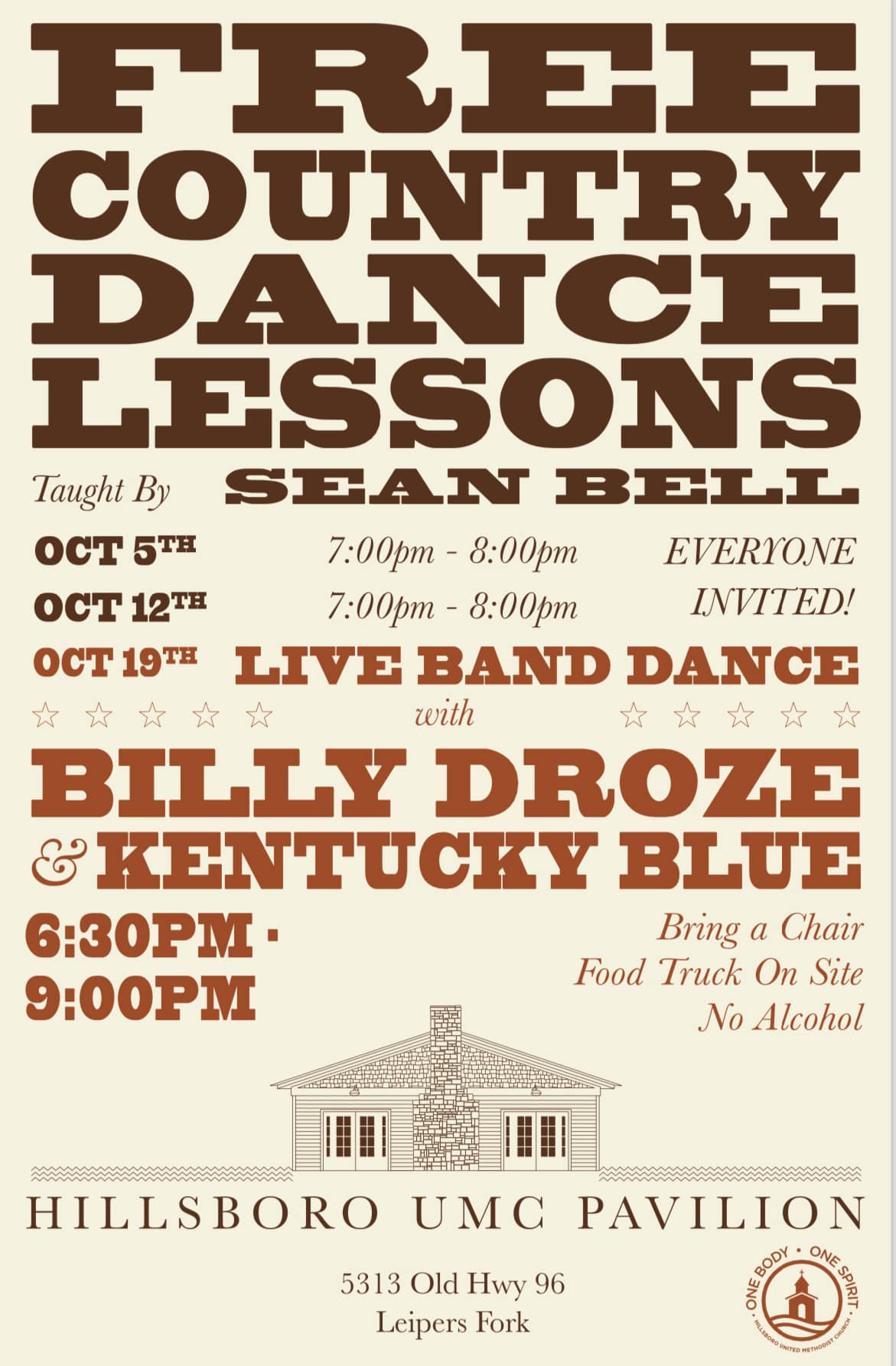 Country Dance Lessons and Live Band Dance