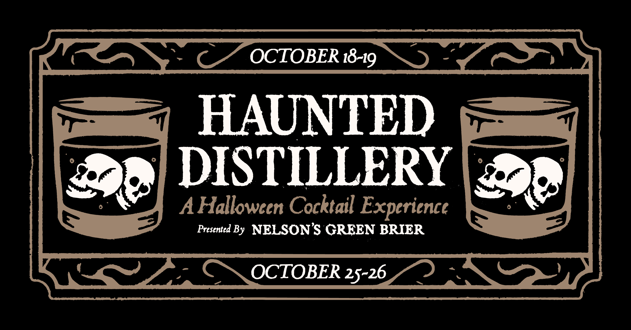 Haunted Distillery, a Halloween Cocktail Experience in Nashville at Nelson’s Green Brier.