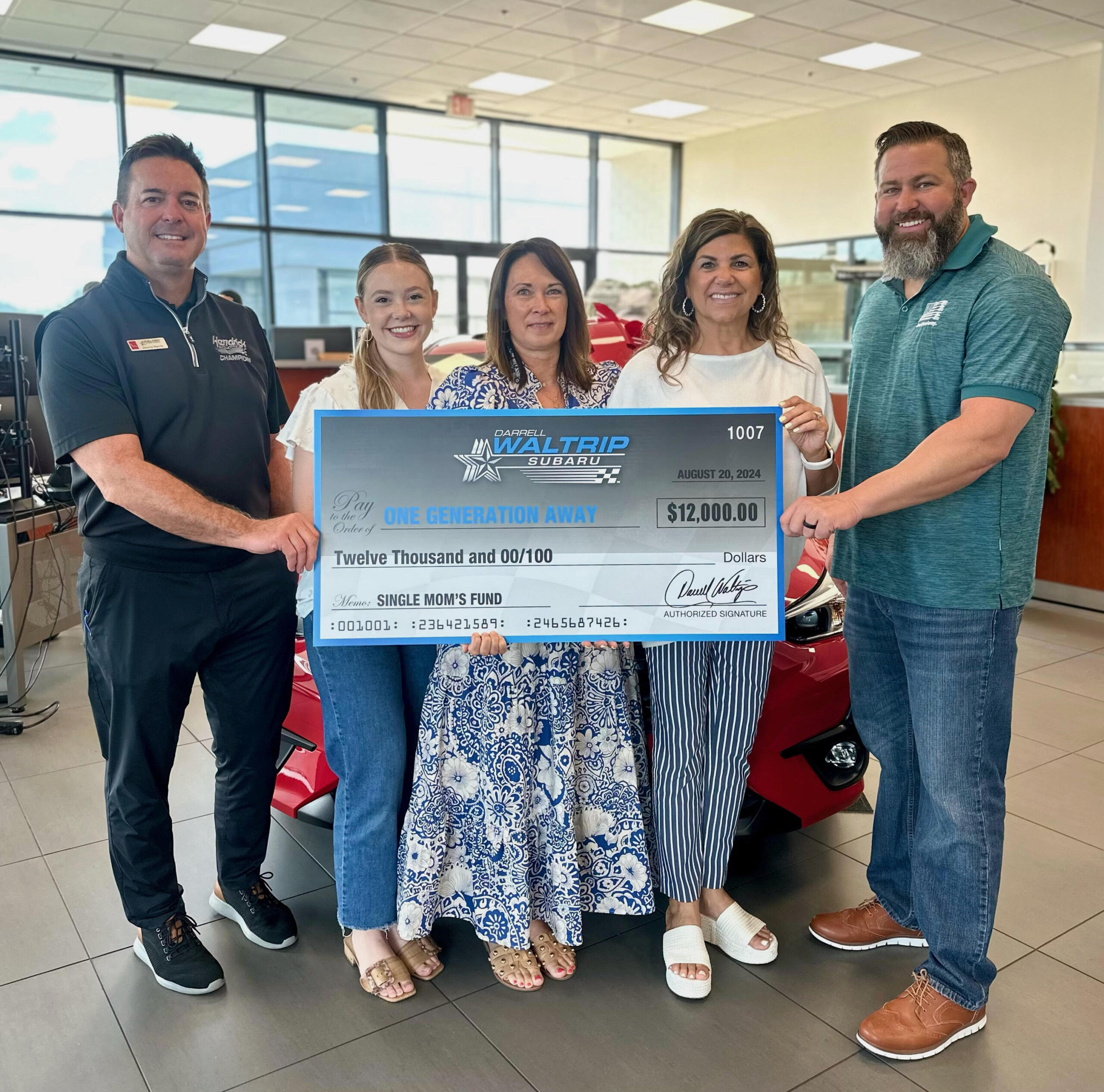 One Generation Away Expands Partnership with Darrell Waltrip Automotive Group to Support Single Moms in Middle Tennessee.