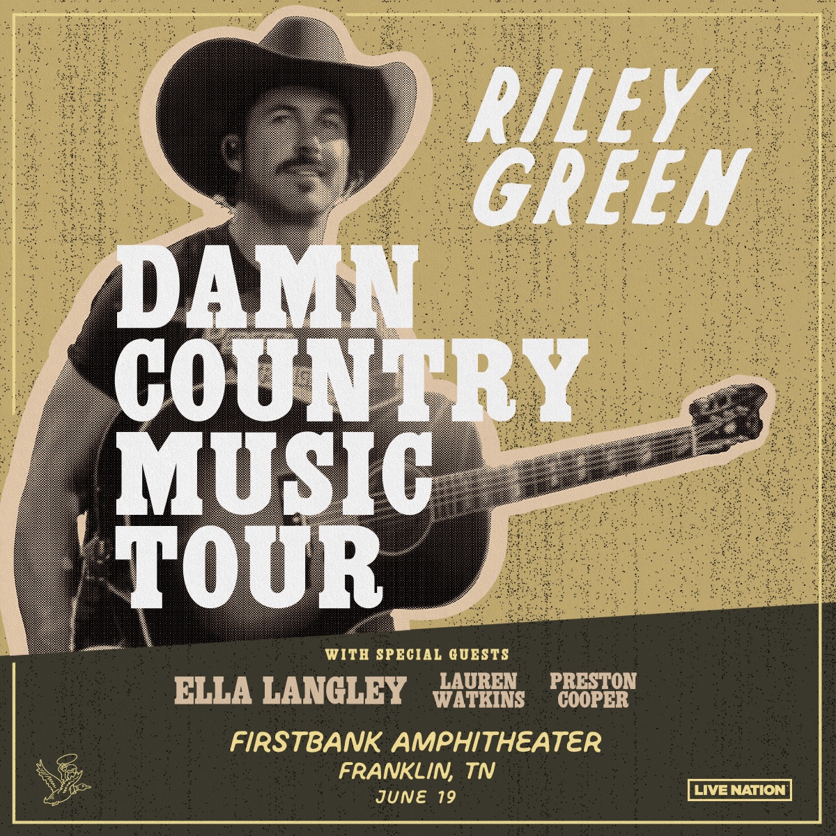 Riley Green_Damn Country Music Tour in Franklin, TN at FirstBank Amphitheater.