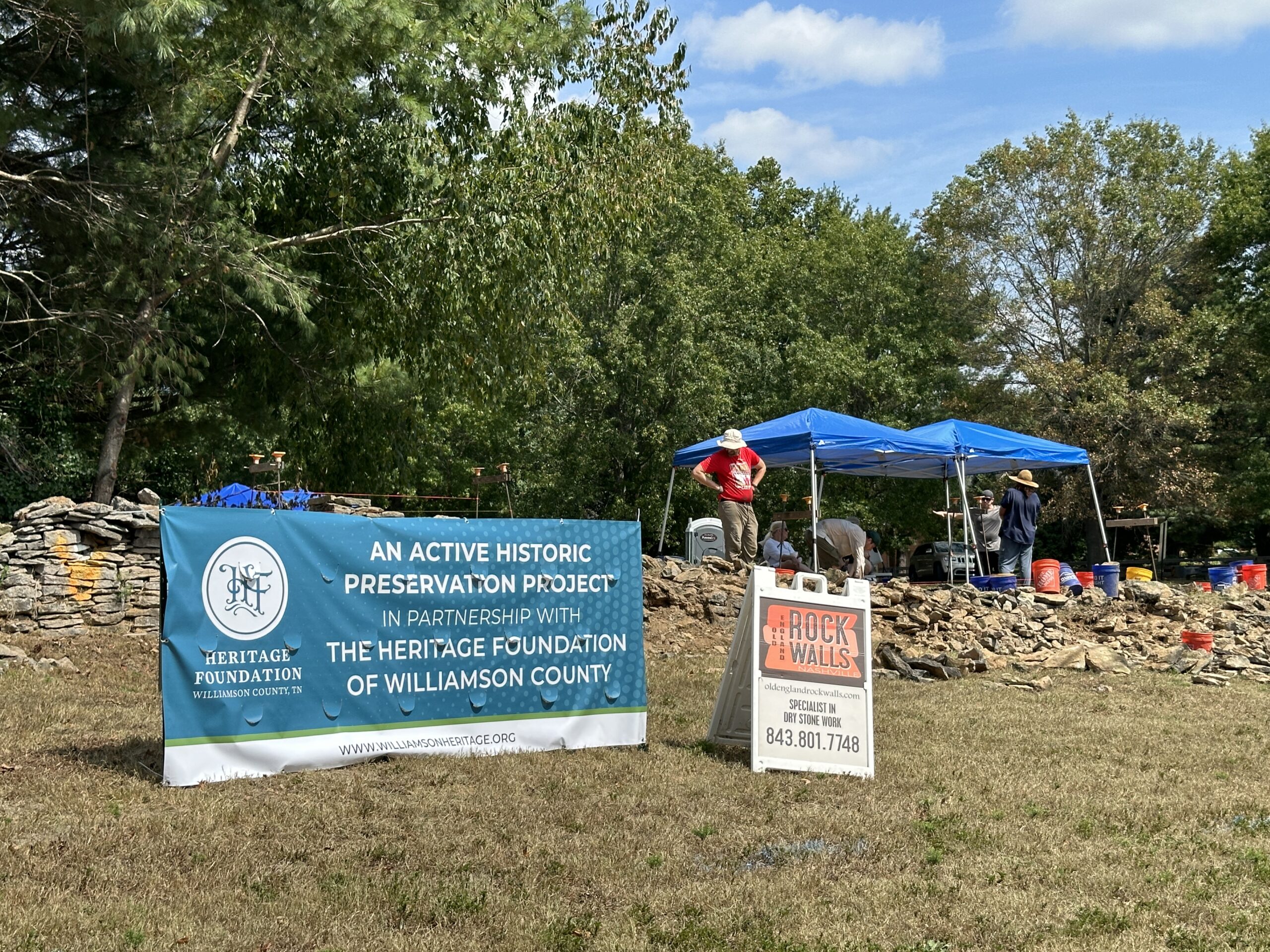 The Heritage Foundation of Williamson County Launches Dry Stack Stone Wall Community Workshop 2