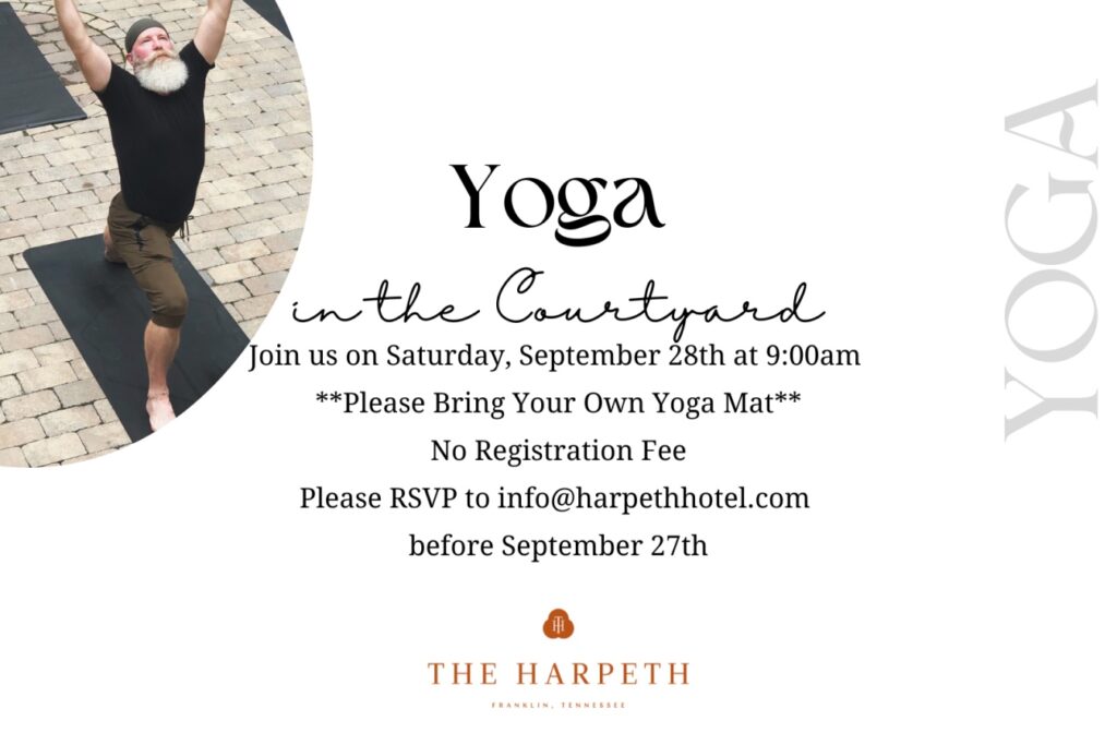 Yoga in the Courtyard at The Harpeth Franklin.