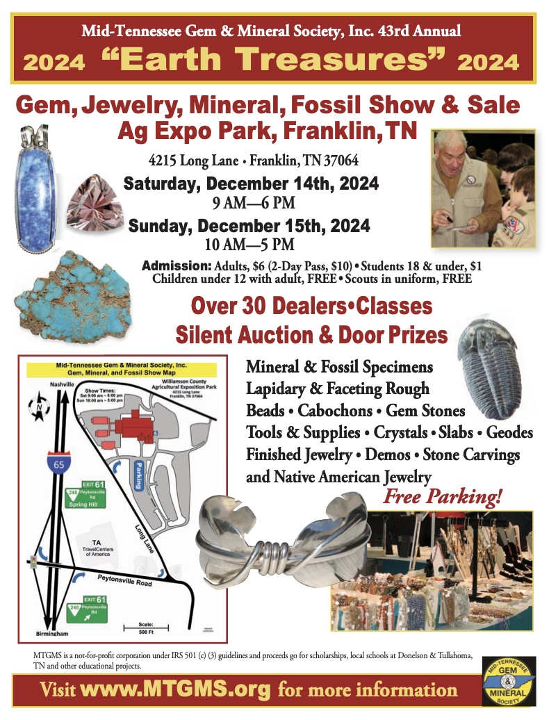 43rd Annual Earth Treasures Show 2024 Franklin, Tenn.