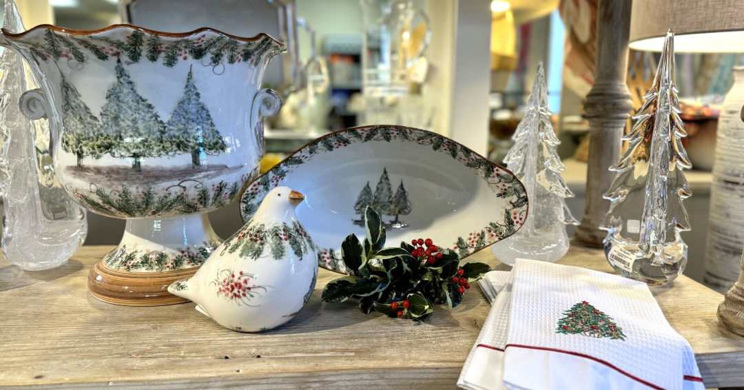 Holiday home decor at The Registry in downtown Franklin, Tenn., Christmas decor, dinnerware, linens, ornaments, lamps and more!