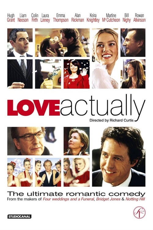 Love Actually move playing at The Franklin Theatre in downtown Franklin, Tennessee, holiday movies.