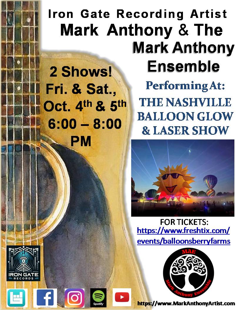 Mark Anthony & The Mark Anthony Ensemble @ Nashville Balloon Glow & Laser Show Franklin, Tenn.