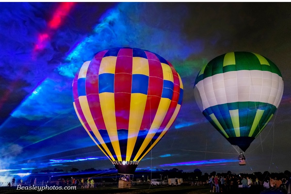 Nashville Balloon Glow & Laser Show at Berry Farms in Franklin, TN.