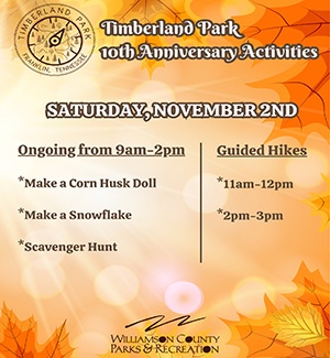 Timberland Park 10th Anniversary Activities in Franklin, TN.