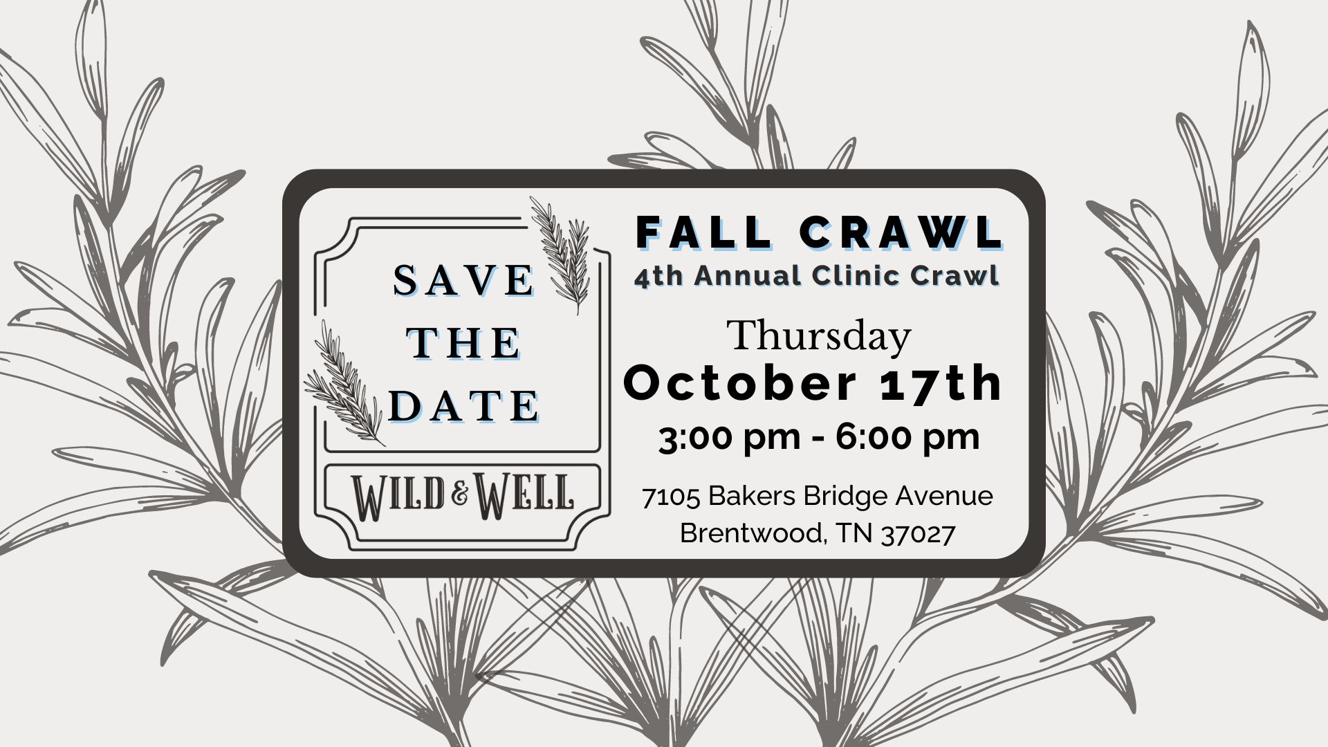 Wild & Well a Wellness Emporium's 4th Annual Clinic Crawl in Brentwood, TN.