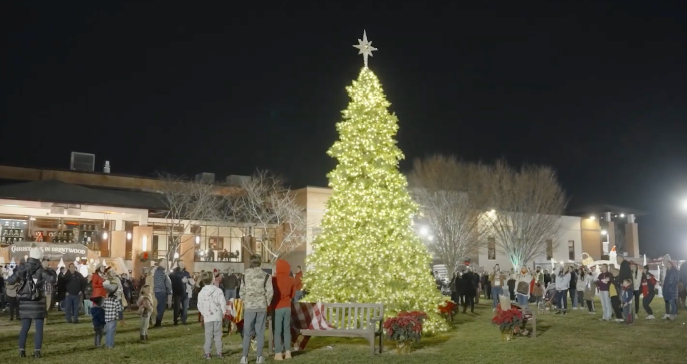 Christmas in Brentwood, the lighting of the Great Brentwood Academy Christmas Tree, holiday fun, Santa Claus, live music, shopping, train rides, bounce houses, food trucks and more!