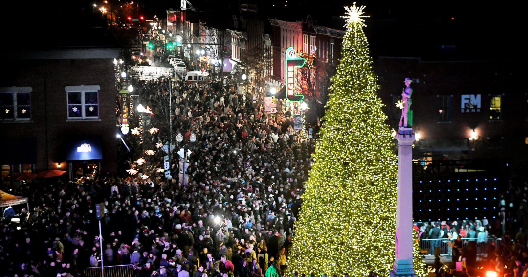 Christmas Tree Lighting on the Square in downtown Franklin, TN.